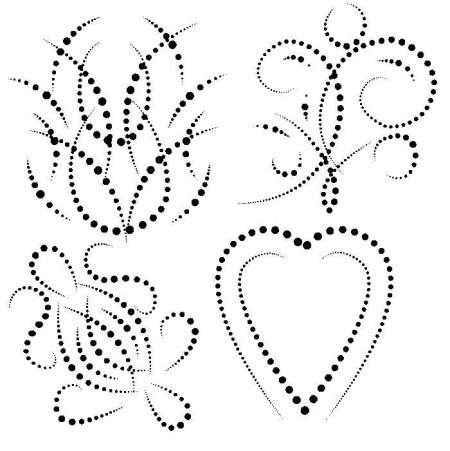 Точечная роспись трафареты