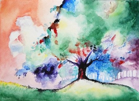 Рисование акварельными красками