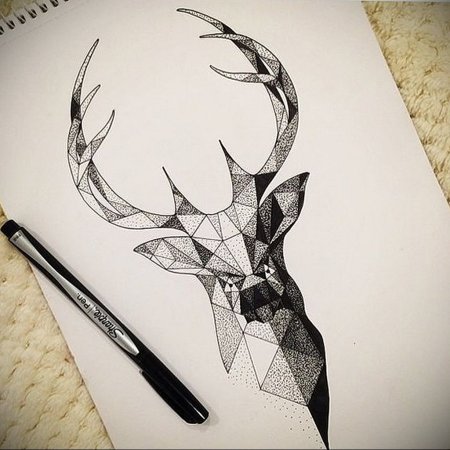 Рисунки чёрной ручкой