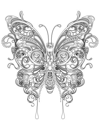 Раскраски антистресс бабочки