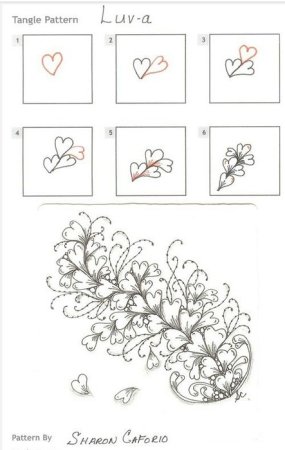 Дудлинг для начинающих схемы цветы