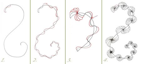 Орнамент лёгкий на бумаге для начинающих поэтапно карандашом