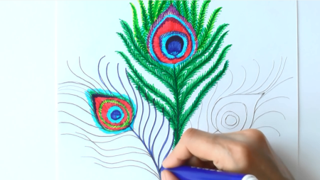 Нарисовать розу фломастером