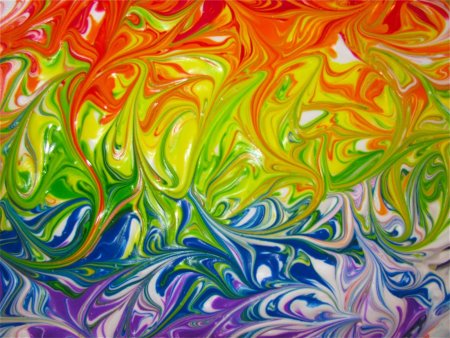 Техника эбру Радуга