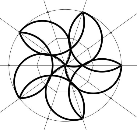 Орнамент в круге легкий