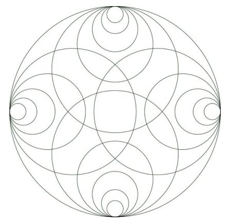 Геометрический орнамент циркулем