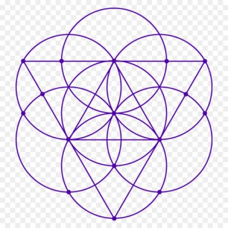 Цветок циркулем