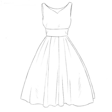 Фасоны платьев для рисования