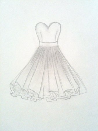 Поэтапное рисование платья