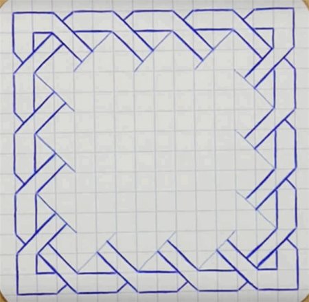 Сложные орнаменты по клеточкам