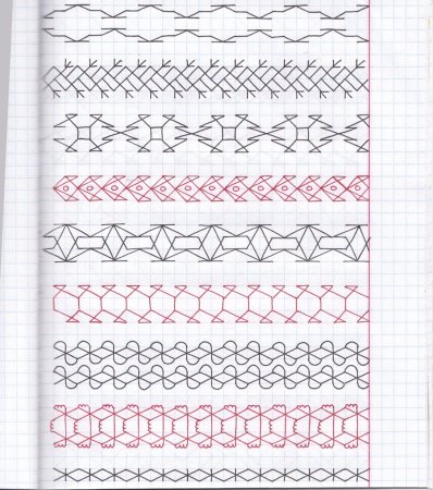 Сложные узоры по клеткам