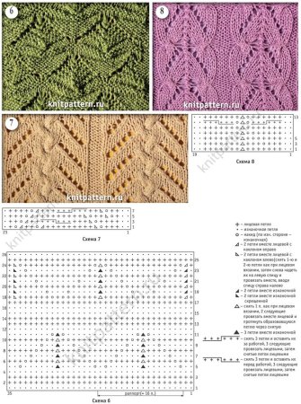 Вязка спицами ажурные узоры со схемами
