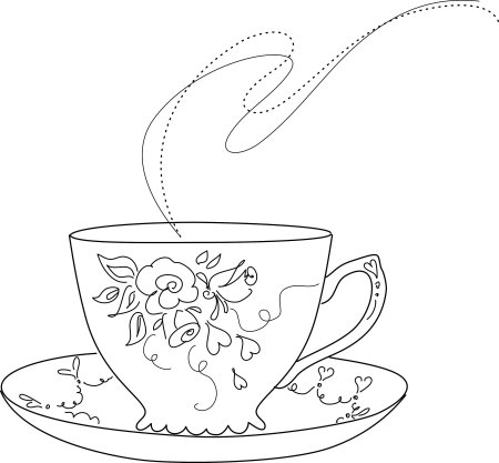 Чайная чашка для раскрашивания