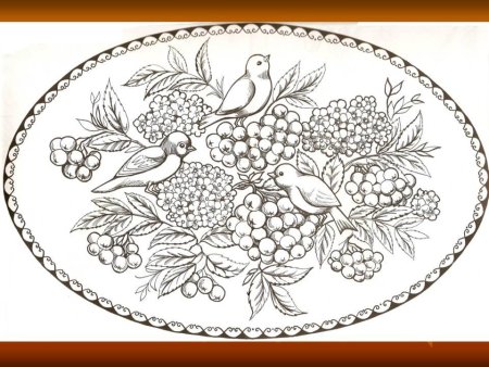 Раскраска чайный сервиз Гжель