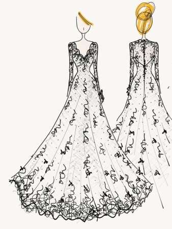 Эскизы платьев