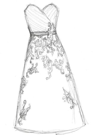 Платье рисунок
