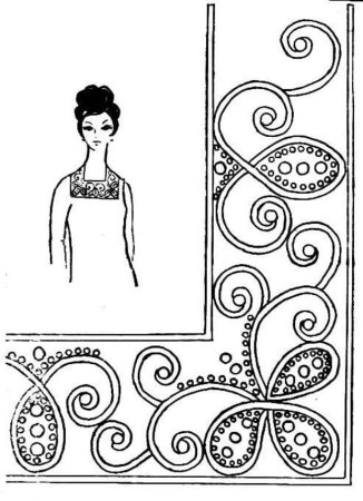 Вышивка сутажным шнуром на одежде схемы