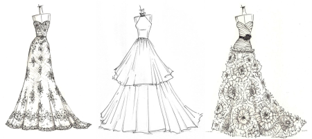 Эскизы платьев