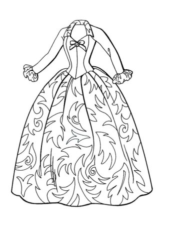 Раскраска девочка в платье
