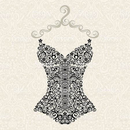 Силуэт девушки в корсете