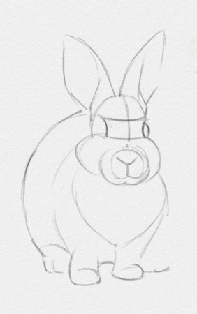 Заяц рисунок карандашом для детей