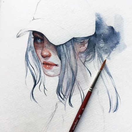 Закат красками для детей