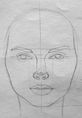 Лицо человека карандош