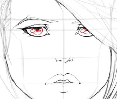 Рисунки пошагово лицо девушки