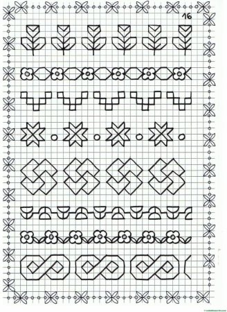 Рисунки по клеточкам цветы