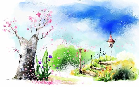 Весна акварель