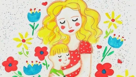 Летний пейзаж цветными карандашами