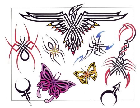 Тату узоры карандашом