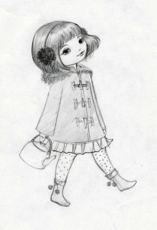 Портрет карандашом Ренесми Каллен