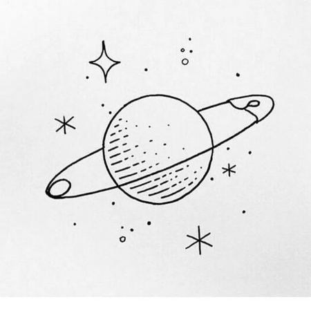 Рисунок космоса карандашом для срисовки