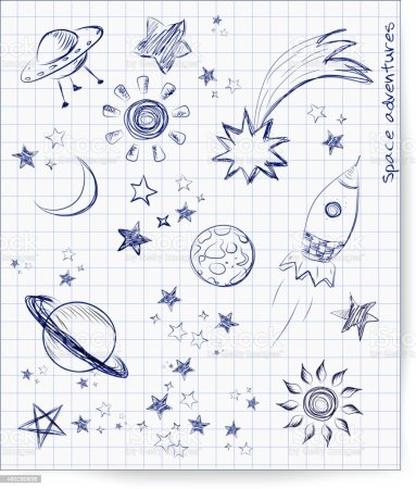 Космос рисунки карандашом для начинающих