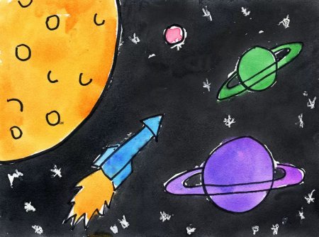 Космос картинки для срисовки