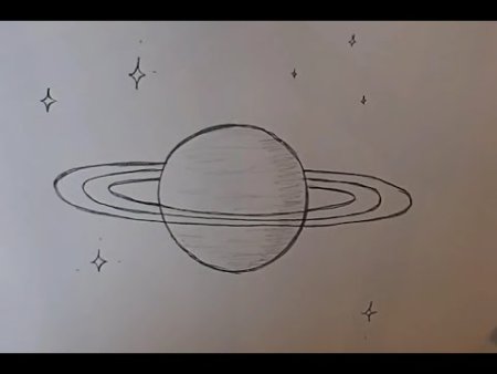 Рисунок планеты карандашом для начинающих