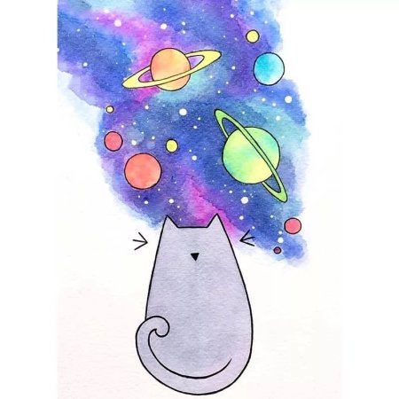 Рисунки космоса для срисовки