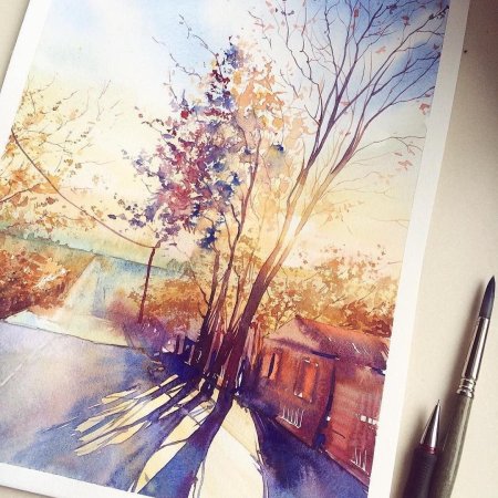 Лена Дегтяренко акварель