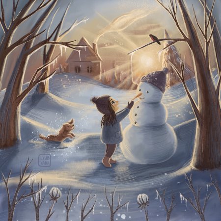 Рисунок на тему зима