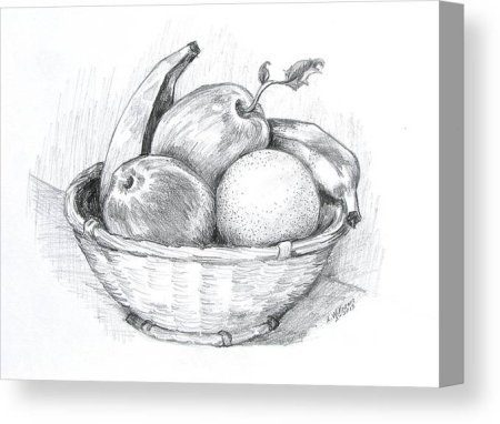 Фрукты карандашом