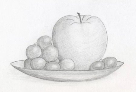 Лимон рисунок карандашом