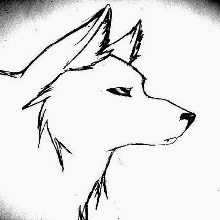 Волк для срисовки легкий