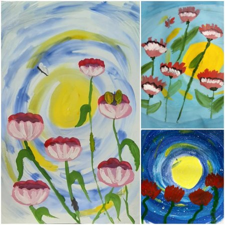 Радуга красками