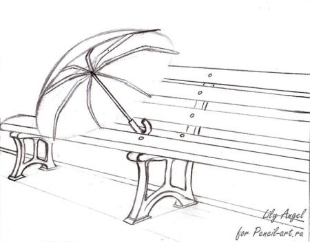 Осенние рисунки для срисовки карандашом легкие