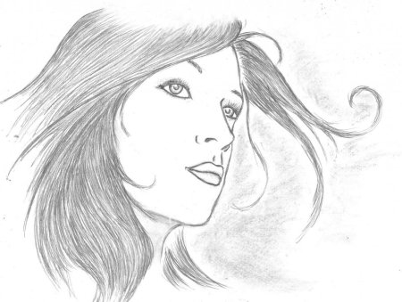 Рисунки карандашом лёгкие девушки