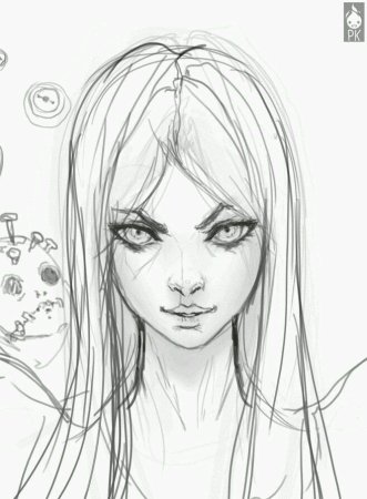 Нарисовать девушку карандашом