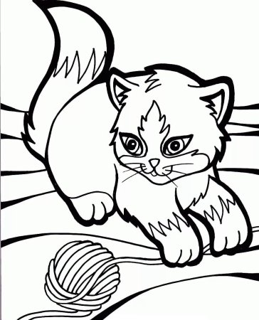 Раскраска маленькие котята