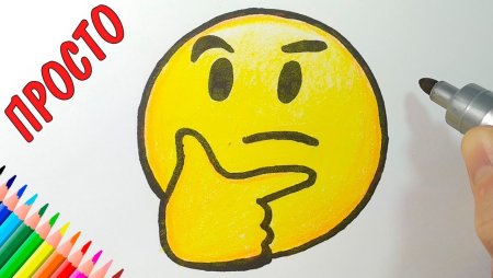 Рисунки маркерами смайлики