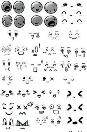 Рожицы карандашом